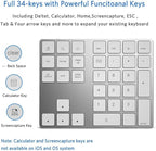 Bluetooth Number Pad, Wireless Numeric Keypad, USB-C Rechargeable External - Image 3