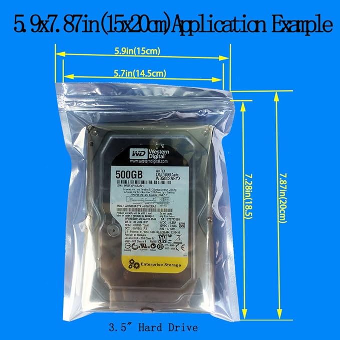 Anti Static Bags, ESD Bags, 2.5 Solid State Drive - Image 4
