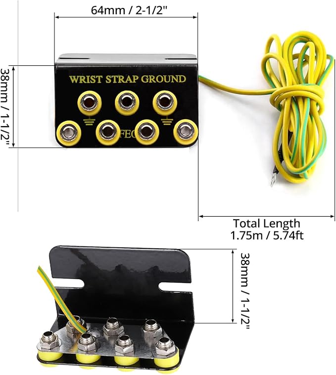 7-Port ESD Wrist Strap Grounding Kit - Image 3