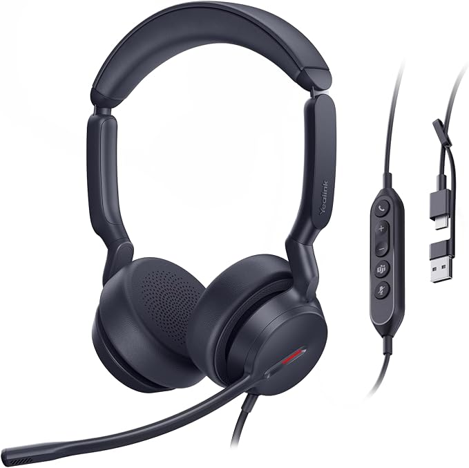 Yealink UH44 Teams Certified USB Wired Headset by RedefineYourWorkplace