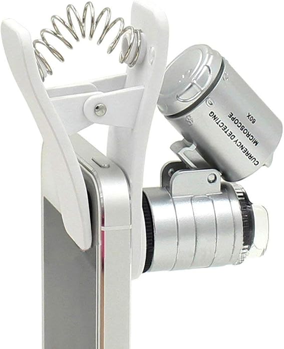 1Pcs Universal Led Clip Mobile Phone Microscope Magnifier Micro-Lens 60X - Image 5