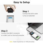 WAVLINK SATA to USB Type-C Hard Drive Cable, 5Gbps USB C to Sata Cable Support - Image 4