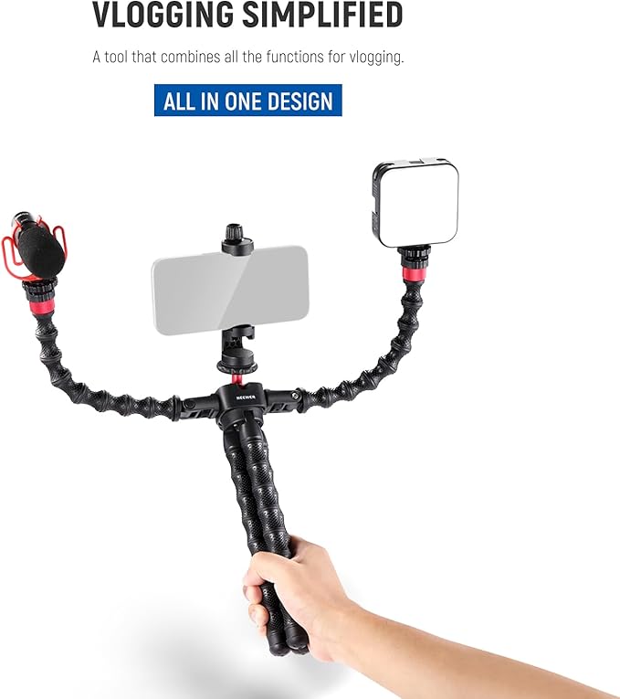 NEEWER T91 Flexible Tripod for iPhone Mini Cellphone Tripod Stand for Vlog - Image 7