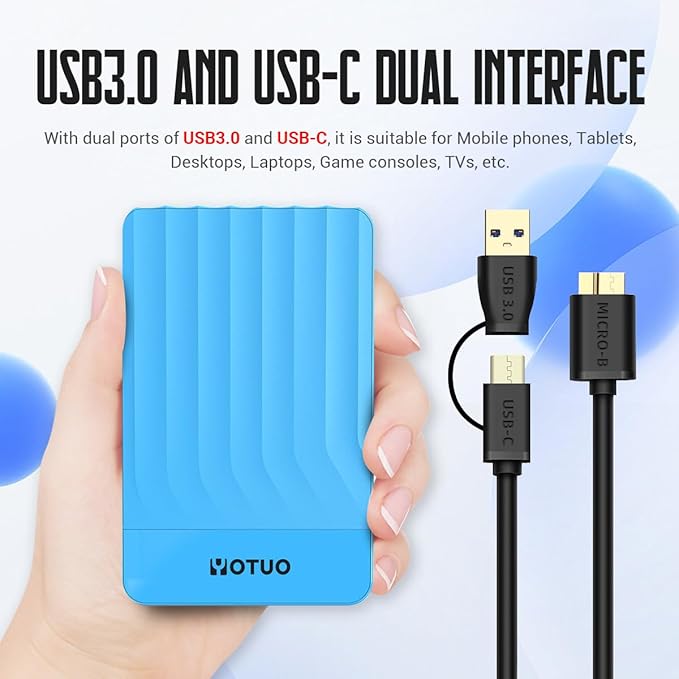 YOTUO Portable External Hard Drive Storage Expansion Mobile HDD USB 3.0 - Image 7