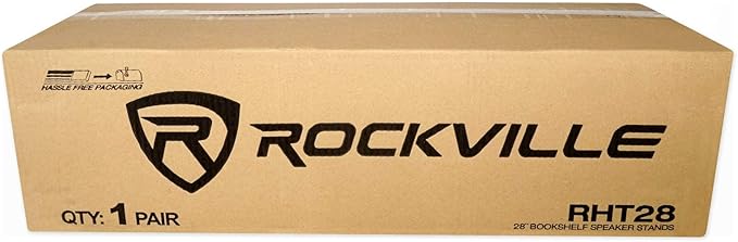 Rockville Pair RHT28 28 Inch Bookshelf Speaker Stands, 60 lbs Capacity - Image 6