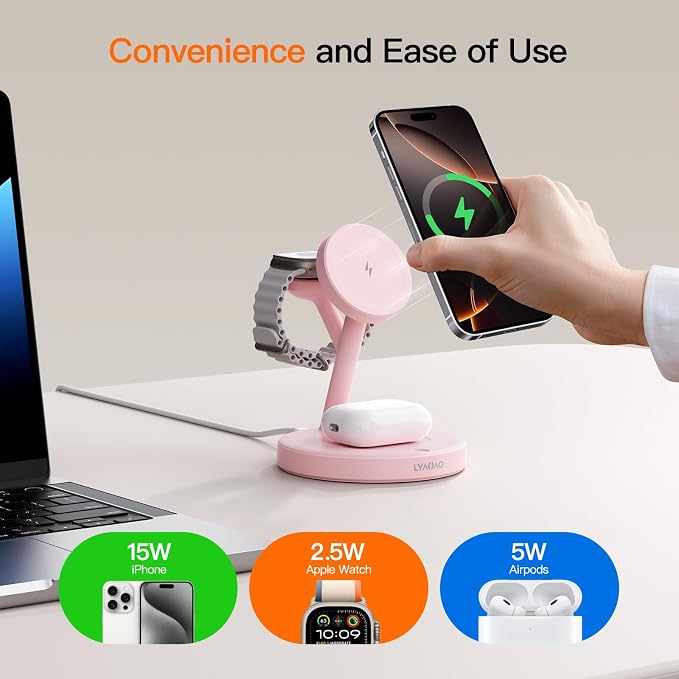 2025 3 in 1 Charging Station for Apple iPhone AirPods Watch - Image 2