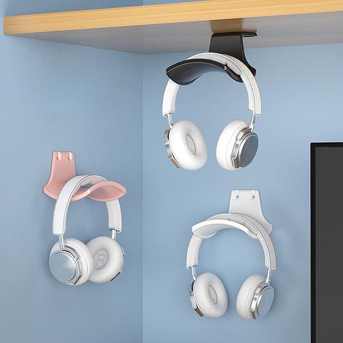2-Pack Headphone Stand Hanger Wall Hooks, Save Space Headset Stand Holder - Image 2