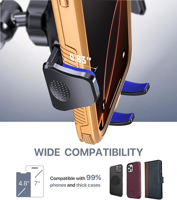 Miracase Phone Holders for Your Car, Universal Cell Phone Car Mount, 3-in-1 - Image 5