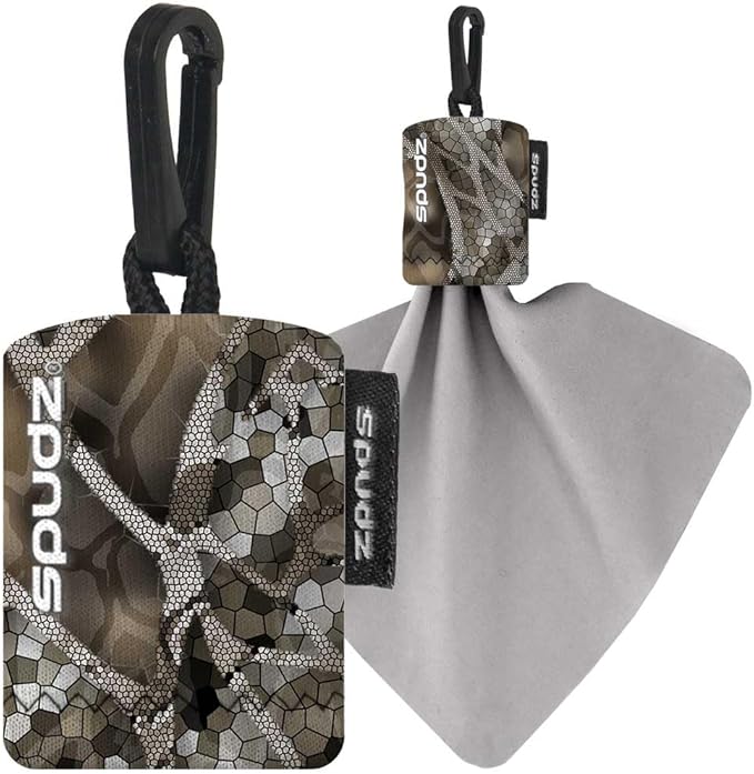 SPUDZ Classic Microfiber Lens Cleaner – Clip-On Pouch, Washable – by ALPINEINNOVATIONS
