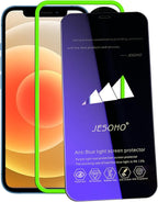 Blue Light Screen Protector for iPhone 12 Mini, Eye Protection Tempered Glass by JESOHO