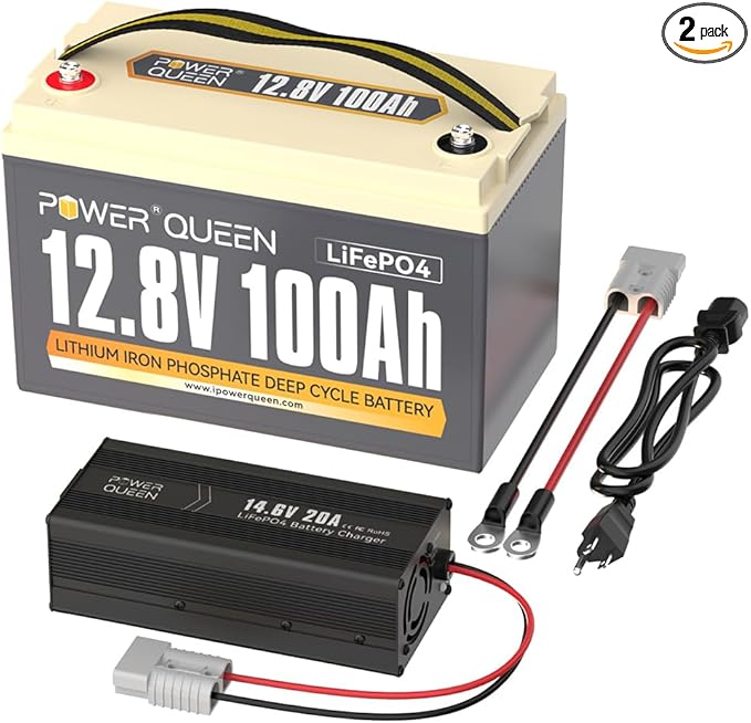 Power Queen 12.8V 100Ah LiFePO4 Battery by PowerQueen