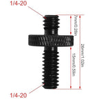 2PCS Adapter Screws for Tripods 1/4 Male to 1/4 Male Extended Aluminium Alloy - Image 2