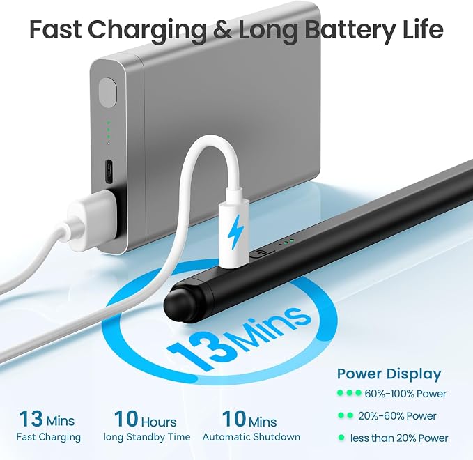 Stylus Pen for iPad, 13 mins Fast Charge Pencil - Image 2