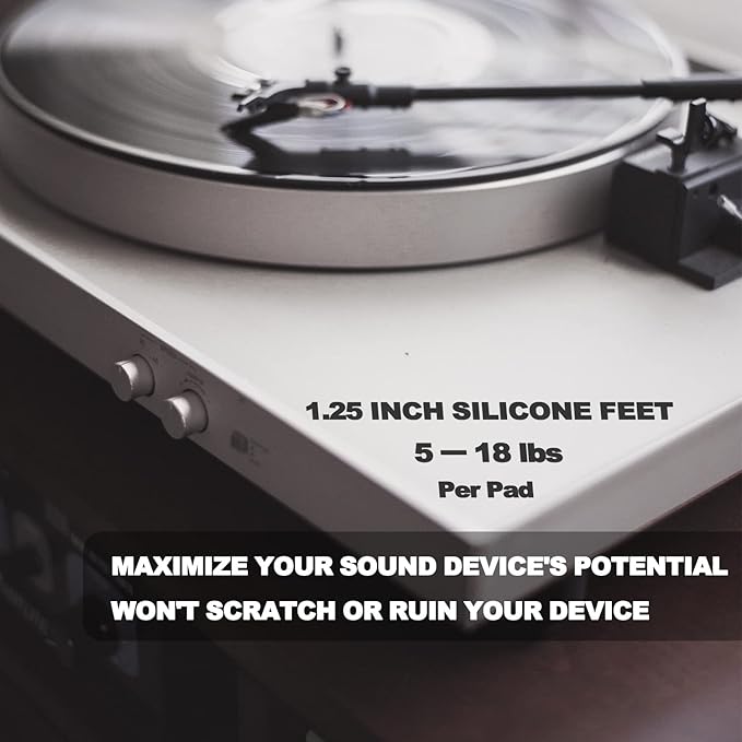 1.25" Silicone Hemisphere Bumpers Isolation Feet Rubber Non-Skid Speaker Pads - Image 4