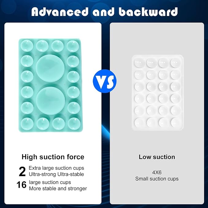 ZYCCER Double Sided Silicone Suction Phone Holder Mount, Compatible - Image 2