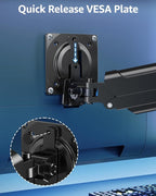 Single Monitor Mount for 22 24 27 32 inch Screen, Gas Spring Arm Holds 4.4-22 - Image 8