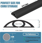 Floor Cord Covers for Wires 6FT Cable Hider Wire Cover Self Adhesive Cord Hider - Image 2