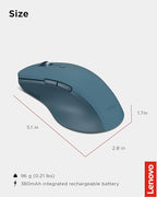 Lenovo Yoga Pro Mouse, USB-C Rechargable, Dual Mode Bluetooth, 6 Button - Image 6