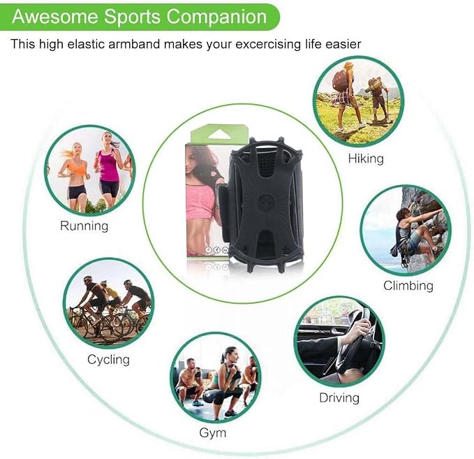 Wristband Phone Holder, HCcolo 360°Rotatable Universal Sports Wristband - Image 7
