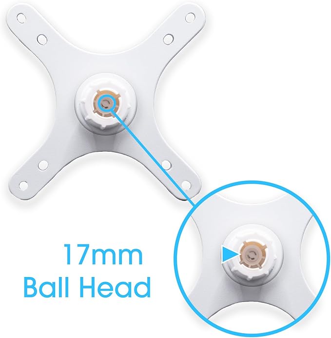 Kado Portable Monitor Stand Bracket Plate Adapter White, Wall Mount Arm Mount - Image 5