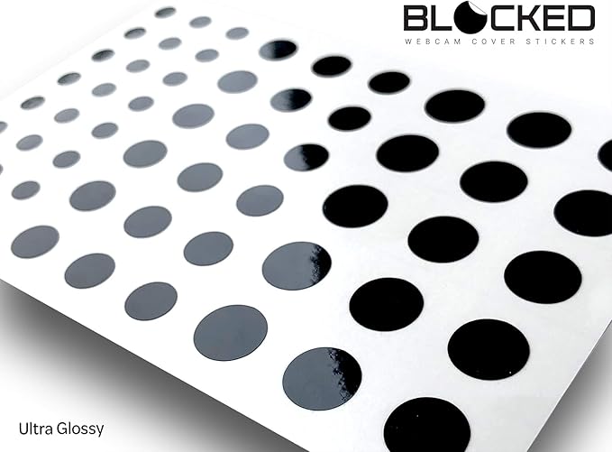 Webcam/Camera Vinyl Covers | 57 Low-Tack Reusable Webcam Sticker | 3-Sizes | - Image 2