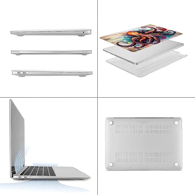 Compatible with MacBook Air 13.3 13.6 Inch Case 2022 2021 2020 2019 Plastic - Image 3