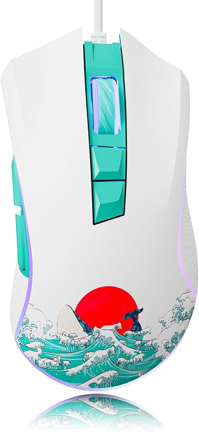 HITIME XVX Wired Gaming Mouse, 12000 DPI RGB Mouse by HITIME