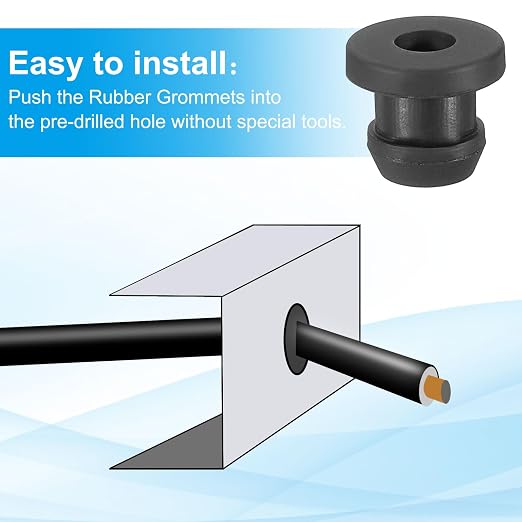 PATIKIL 6.5mm / 1/4 Inch Drill Hole, 3/16 Inch ID Rubber Grommets - Image 4