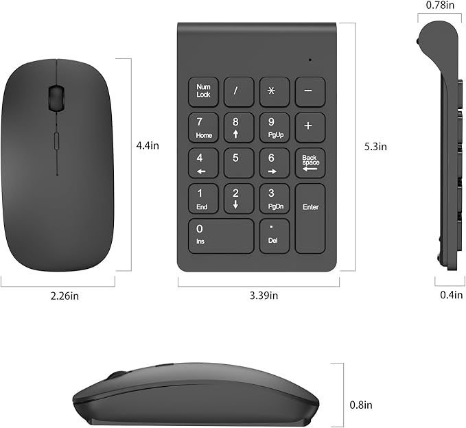 TRELC Wireless Numeric Keypad, Mini 2.4G 18 Keys Number Pad, Portable Silent - Image 7