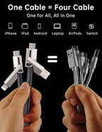 4-in-1 Compatible with USB C to Lightning Cable, 60W High-Speed Charging & Fast - Image 7