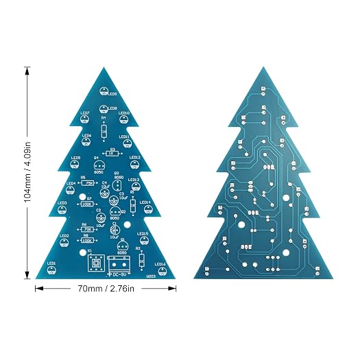 Soldering Practice Kit DIY Mini 2-Color Xmas Tree Plug-in Circuit Kit Learn - Image 6