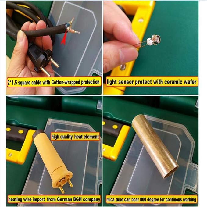 Hot Air Welder & Heat Gun Kit, Professional 1600W Plastic Repair Welder Kit - Image 7