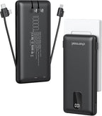 charmast Portable Charger with Built-in Cables & Wall Plug, 10000mAh Portable by Charmast