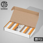 Everest 90° Angled RJ45 Cat6A Keystone Jacks 20-Pack in Orange - Image 2
