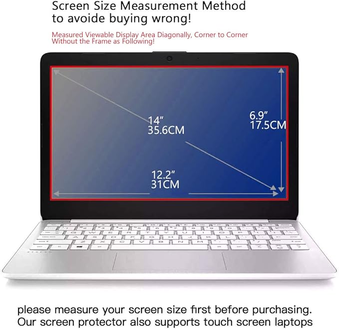 2 Pack 14" Laptop Screen Protector Eye Protection Anti Glare Anti Blue Light - Image 2