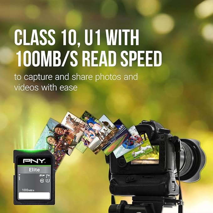 PNY 32GB Elite Class 10 U1 V10 SDHC Flash Memory Card - Image 3