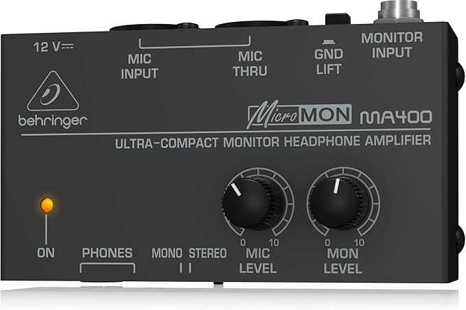 Behringer MICROMON MA400 Ultra-Compact Monitor Headphone Amplifier - Image 5