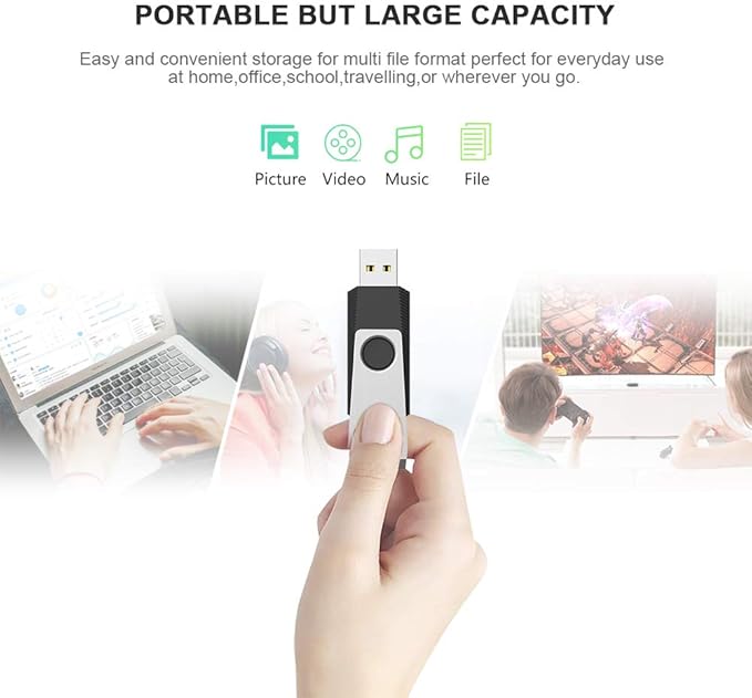 KEXIN Flash Drive 128GB USB 3.0 Flash Drive 5 Pack Thumb Drive Jump Drive USB - Image 4
