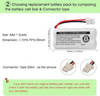 iMah BT162342/BT262342 2.4V 300mAh Ni-MH Cordless Phone Battery Pack, Also - Image 4
