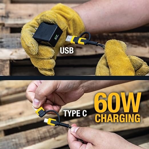 DEWALT Heavy Duty 4-in-1 Cable, Type C/Micro USB/USB Cable - Image 7