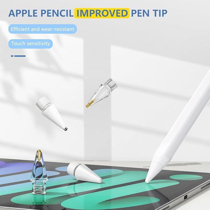 2+6 Pack for Apple Pencil Tips, Upgraded Replacement Pencil Nibs for Apple - Image 7
