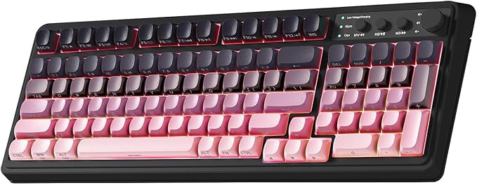 AULA Keyboard, Wireless PC Gaming Keyboards Bluetooth Ergonomic Computer Creamy by AULA
