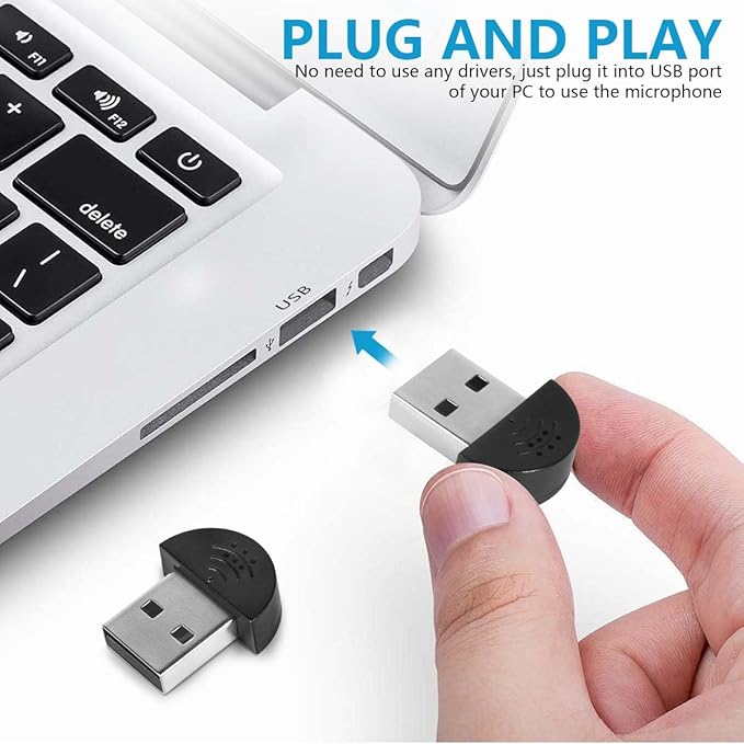 KISEER 2 Pcs USB 2.0 Mini Microphone, Laptop/Desktop PC Plug and Play - Image 3