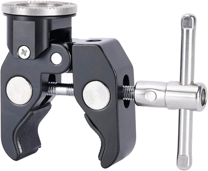 NICEYRIG Super Clamp to Rosette Mount Adapter, Maximum 50mm Adjustable Jaw by NICEYRIG