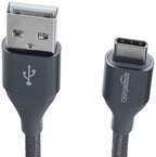 Amazon Basics USB-C to USB-A 2.0 Fast Charger Cable, Nylon Braided Cord - Image 3