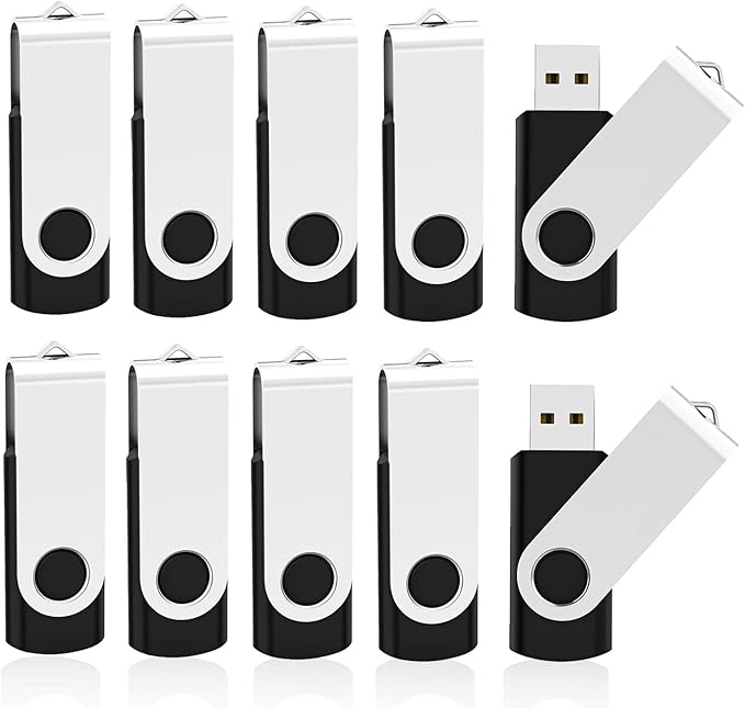 KOOTION 10 X 1GB USB Flash Drive 1gb Flash Drive Swivel Thumb Drive Memory by KOOTION