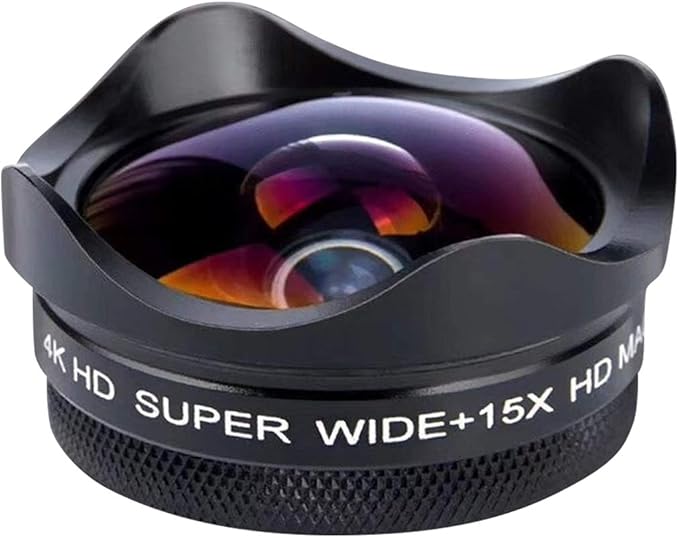 Andoer 4K Smartphone Camera Lens 0.45X Wide Angle 15X Macro Phone Lens by Andoer