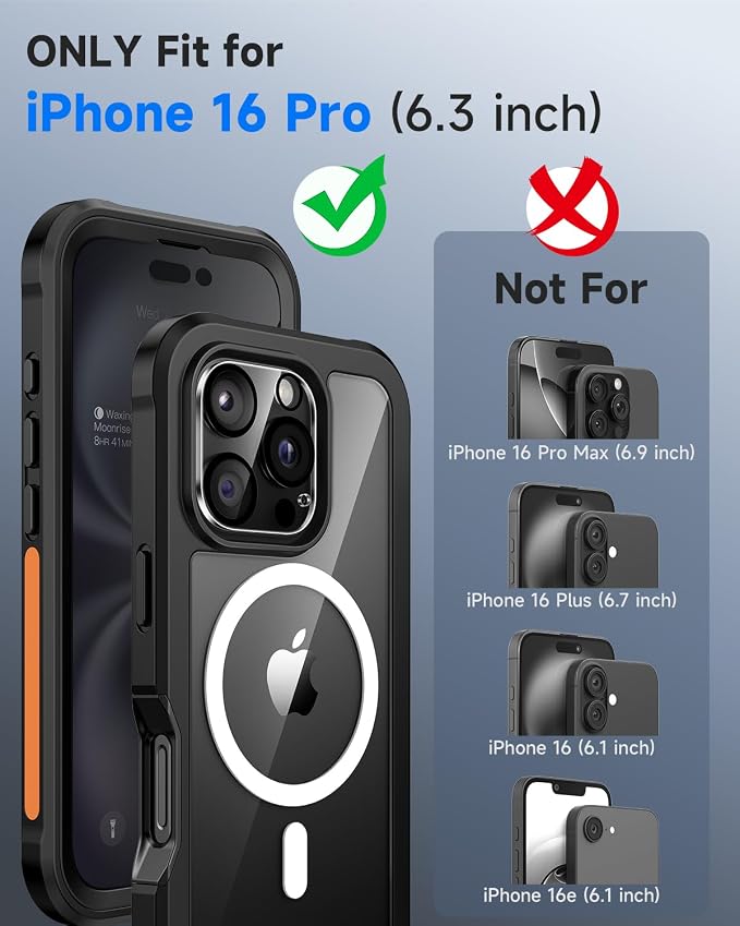 seacosmo for iPhone 16 Pro Case, Full Body Bumper - Image 9