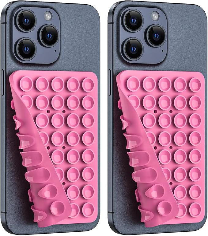 2PACK Silicone Double Sided Suction Phone Case Mount, Detachable Hands Free & by CMZZ