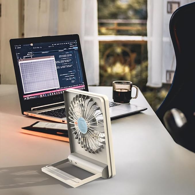 Mini Portable Fan, Silent Rechargeable Desk & Handheld - Image 3